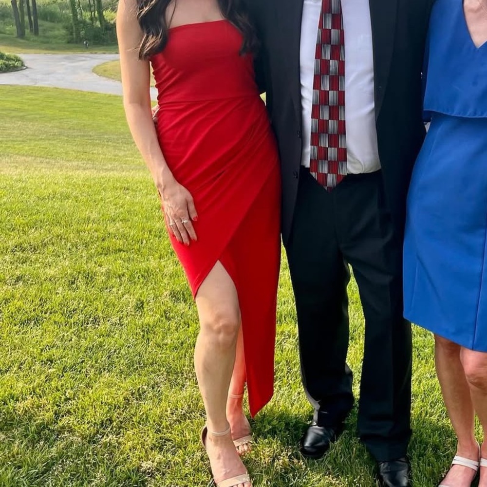 Susana Monaco Red Strapless Dress - Picture 2 of 2